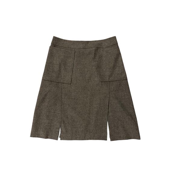 Jenne Maag Light Brown Wool-Blend Skirt w/Pockets DarkAcademia OfficeCore Size M - Picture 1 of 7